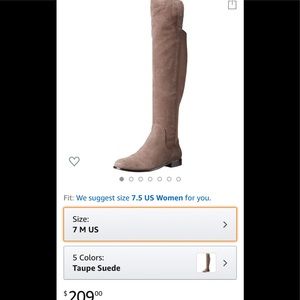 Suede OTK boots size 7.5, barely worn